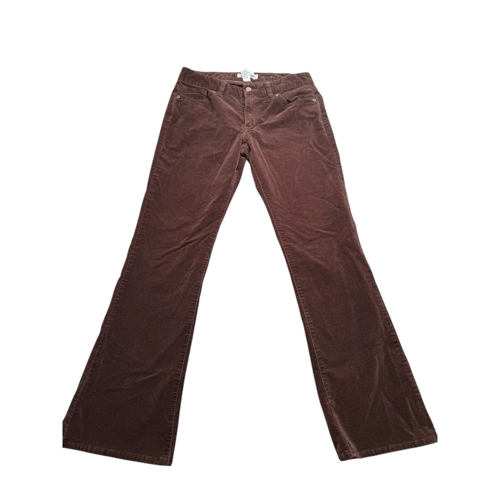 VINTAGE Y2K FLARE TROUSERS Brown Stretch OLD NAVY FESTIVAL Boho Hippie Grunge 6